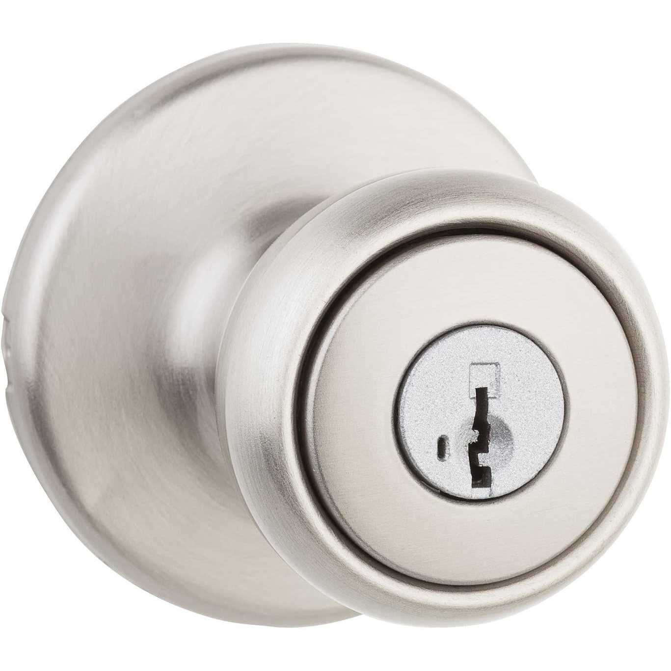 Kwikset / Pismo Knob with Round Rose / Passage / Satin Nickel / 720PSKRDT 15 720PSKRDT-15 - Zenithce