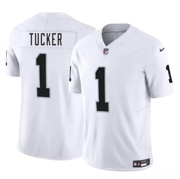 Las Vegas Raiders #1 Tre Tucker White 2025 F.U.S.E. Vapor Stitched Jersey - Zenithce