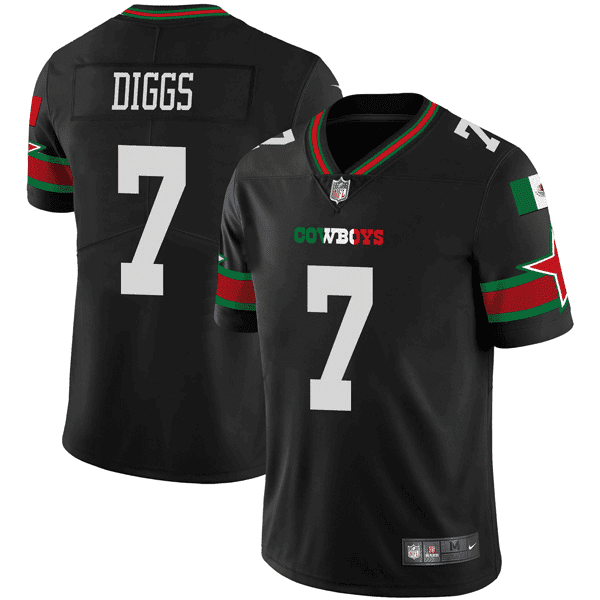 Dallas Cowboys #7 Trevon Diggs Black Mexico Vapor Limited Stitched Jersey - Zenithce