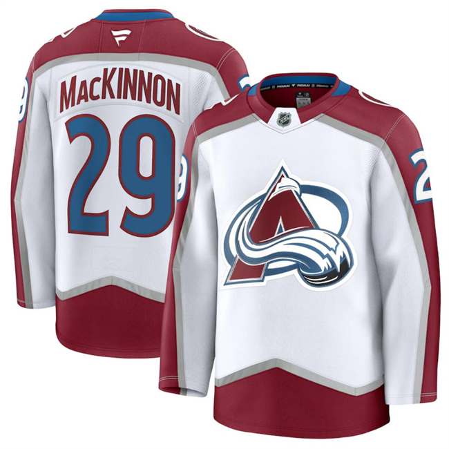 Colorado Avalanche #29 Nathan MacKinnon White 2024-25 Away Stitched Jersey - Zenithce