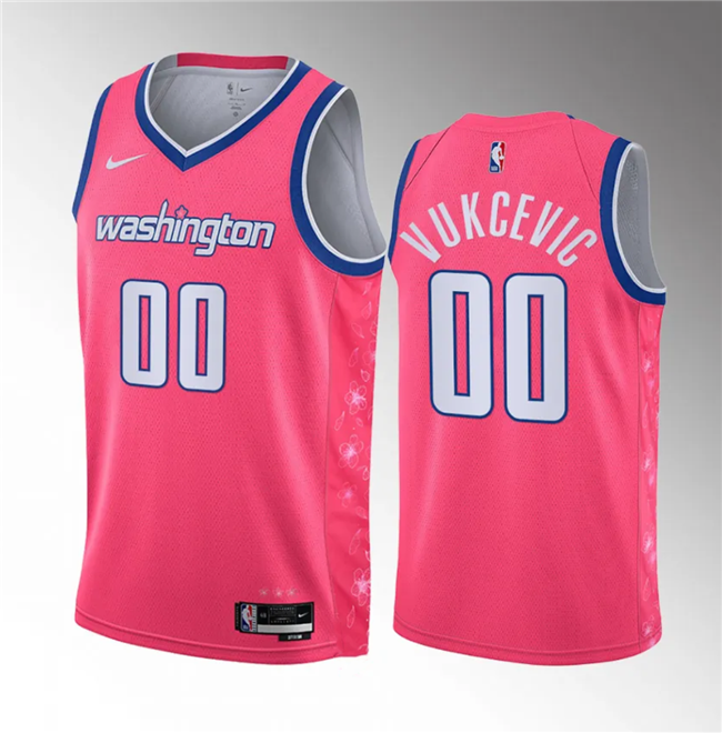 Washington Wizards #00 Tristan Vukcevic Pink 2023 Draft City Edition Stitched Jersey - Zenithce