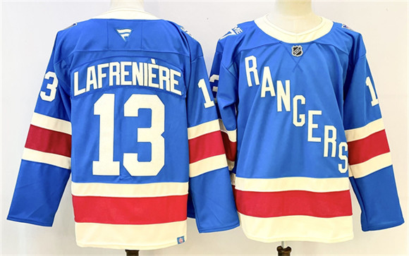 New York Rangers #13 Alexis Lafreniere Blue 2025 Stitched Jersey - Zenithce