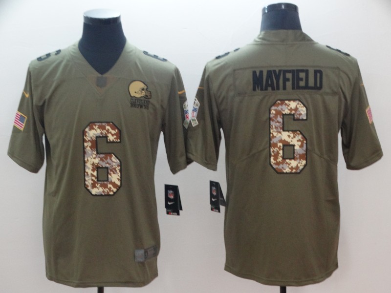 Cleveland Browns #6 Baker Mayfield Green Salute To Service Limited Stitched Jersey - Zenithce