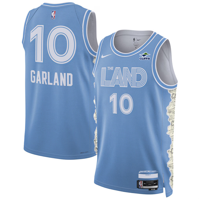Cleveland Cavaliers #10 Darius Garland Light Blue 2024-25 City Edition Stitched Jersey - Zenithce