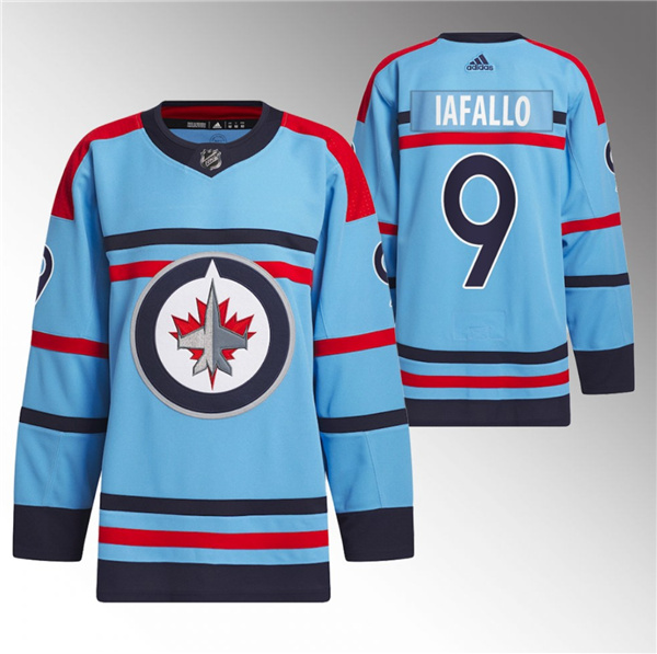Winnipeg Jets #9 Alex Iafallo Light Blue Anniversary Primegreen Stitched Jersey - Zenithce