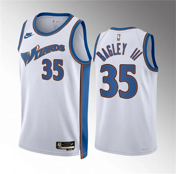 Washington Wizards #35 Marvin Bagley III White Classic Edition Stitched Jersey - Zenithce