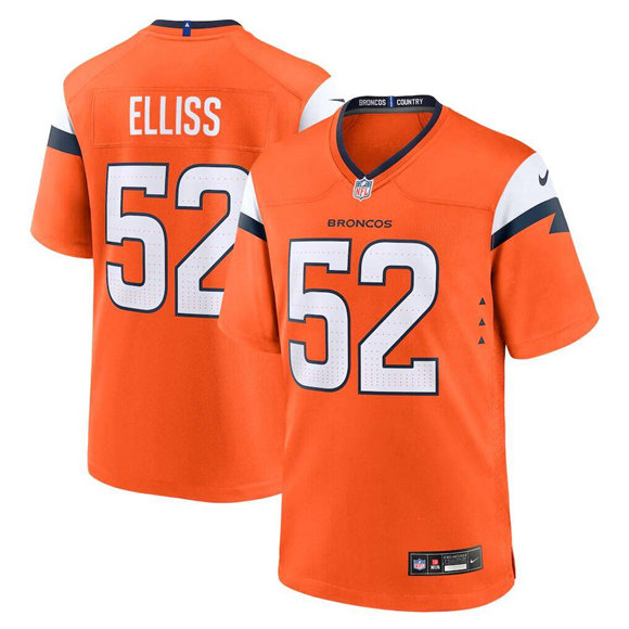 Denver Broncos #52 Jonah Elliss Orange Vapor Limited Stitched Game Jersey - Zenithce