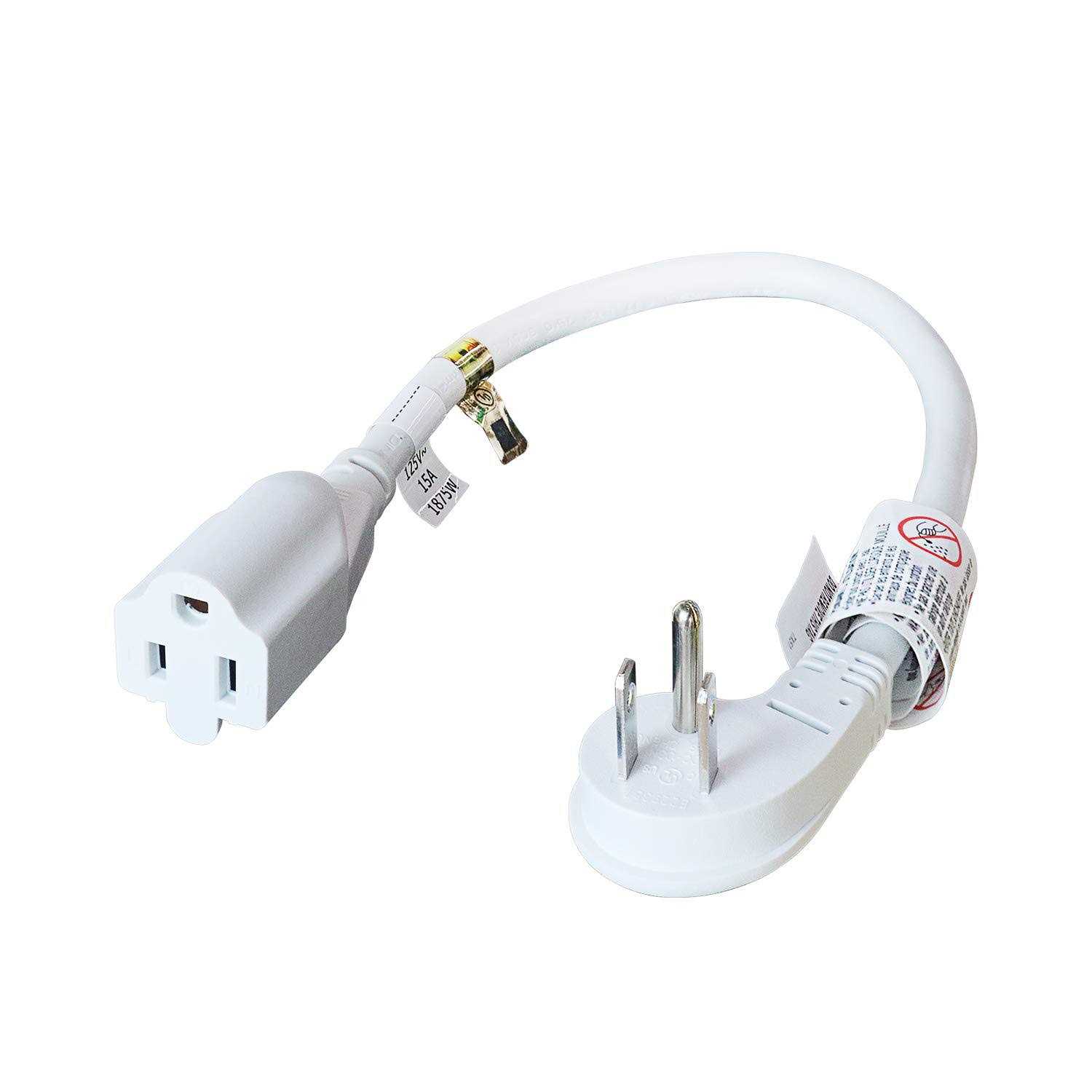 FIRMERST 1875W Low Profile 1Ft Extension Cord 14 AWG - Zenithce