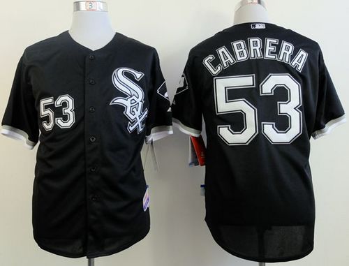 White Sox #53 Melky Cabrera Black Cool Base Stitched Jerseys - Zenithce