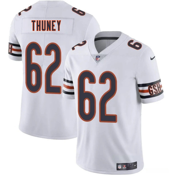 Chicago Bears #62 Joe Thuney White 2025 Vapor Stitched Jersey - Zenithce