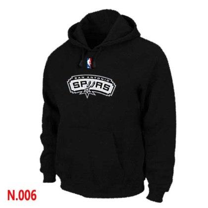 Mens San Antonio Spurs Black Pullover Hoodie - Zenithce