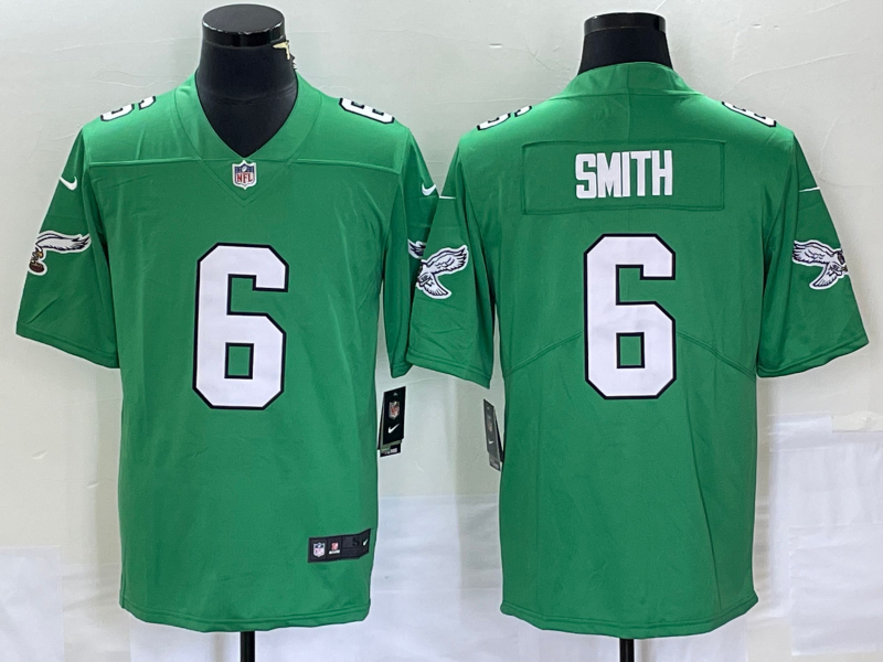 Philadelphia Eagles #6 DeVonta Smith Green Stitched Jersey - Zenithce
