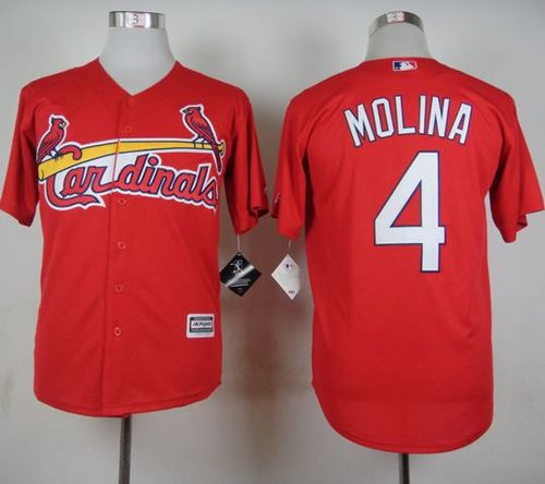 Cardinals #4 Yadier Molina Red Cool Base Stitched Jersey - Zenithce