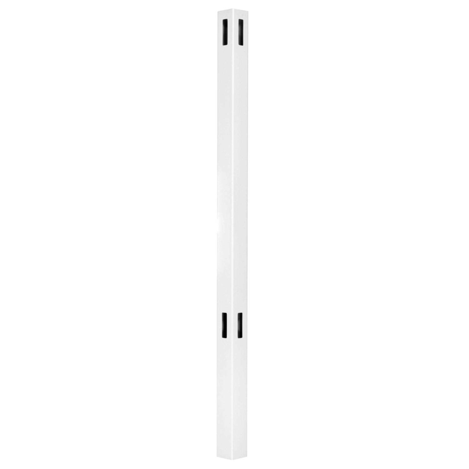 Woodbridge 5 in. x 5 in. x Routed White Vinyl Fence Corner Post Outdoor Essentials - Zenithce