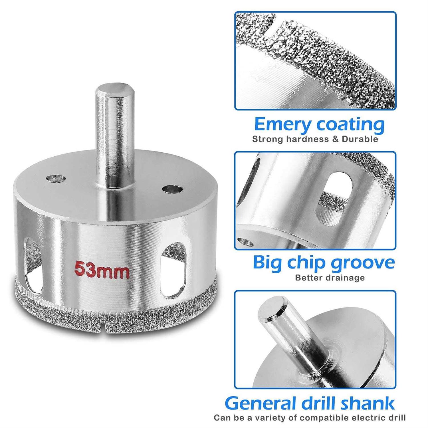 Luomorgo Diamond Hole Saw 1.1 inch Cutting depth Diamond Diamond Drill Bits for Glass Ceramic Marble Porcelain Tile Granite Quartz - Zenithce