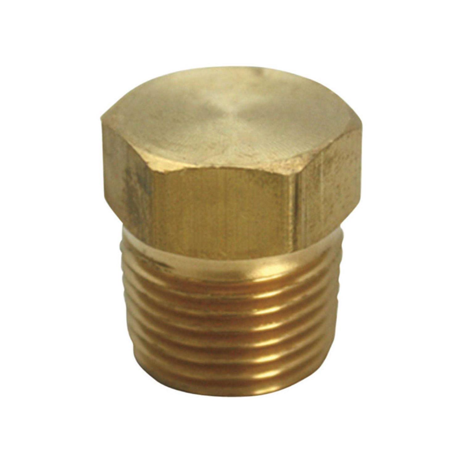 JMF Brass Hex Head Cored Pipe Plug - Zenithce