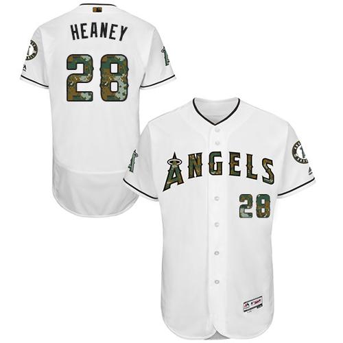 Angels Of Anaheim #28 Andrew Heaney White Flexbase Authentic Collection 2016 Memorial Day Stitched Jersey - Zenithce