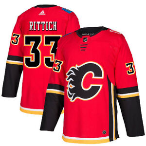 Calgary Flames #33 David Rittich Red Stitched Jersey - Zenithce