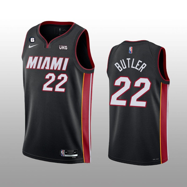 Miami Heat #22 Jimmy Butler Black With NO.6 Patch Stitched Jersey - Zenithce