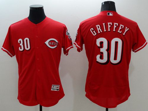 Reds #30 Ken Griffey Red Flexbase Authentic Collection Stitched Jersey - Zenithce