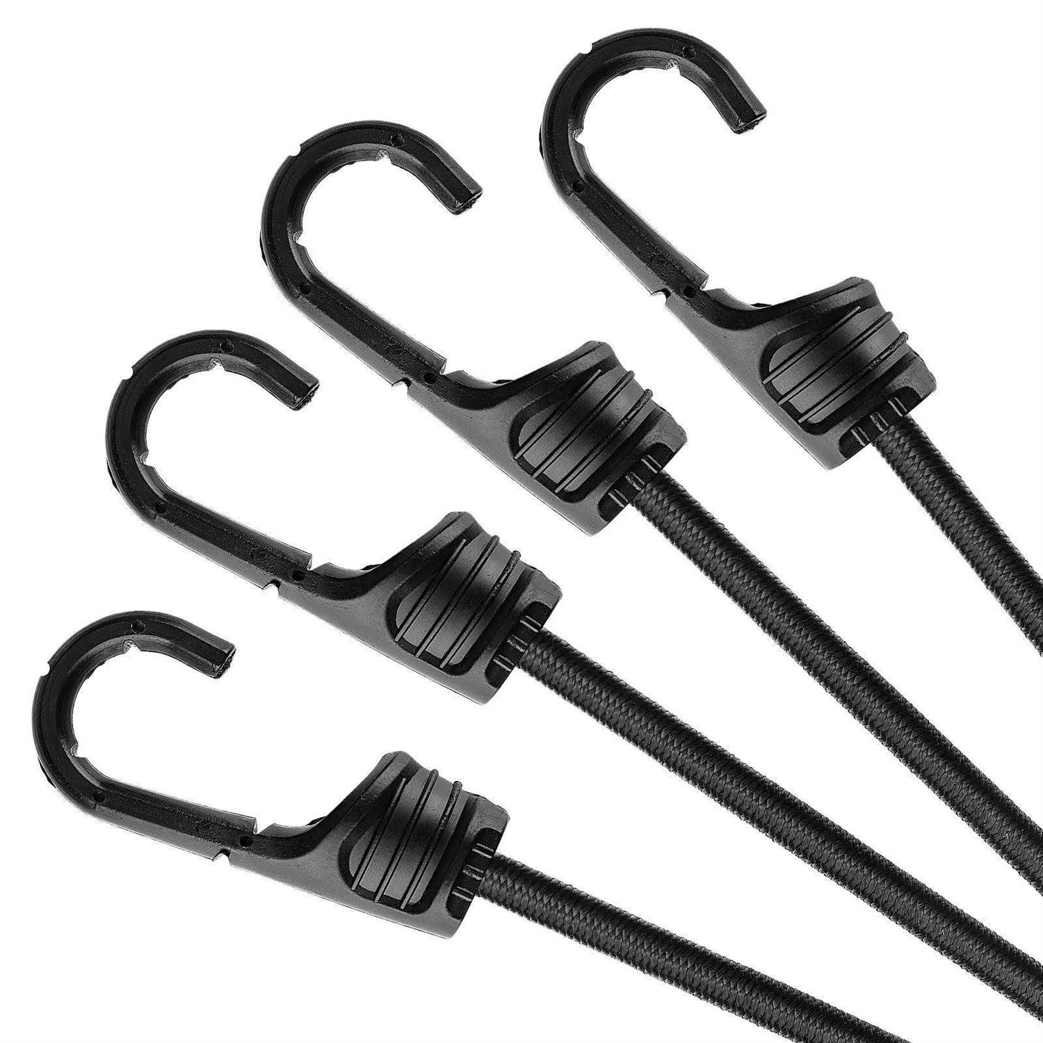 ZHOUBIN Black Bungee Cords with Hooks Heavy Duty - Zenithce