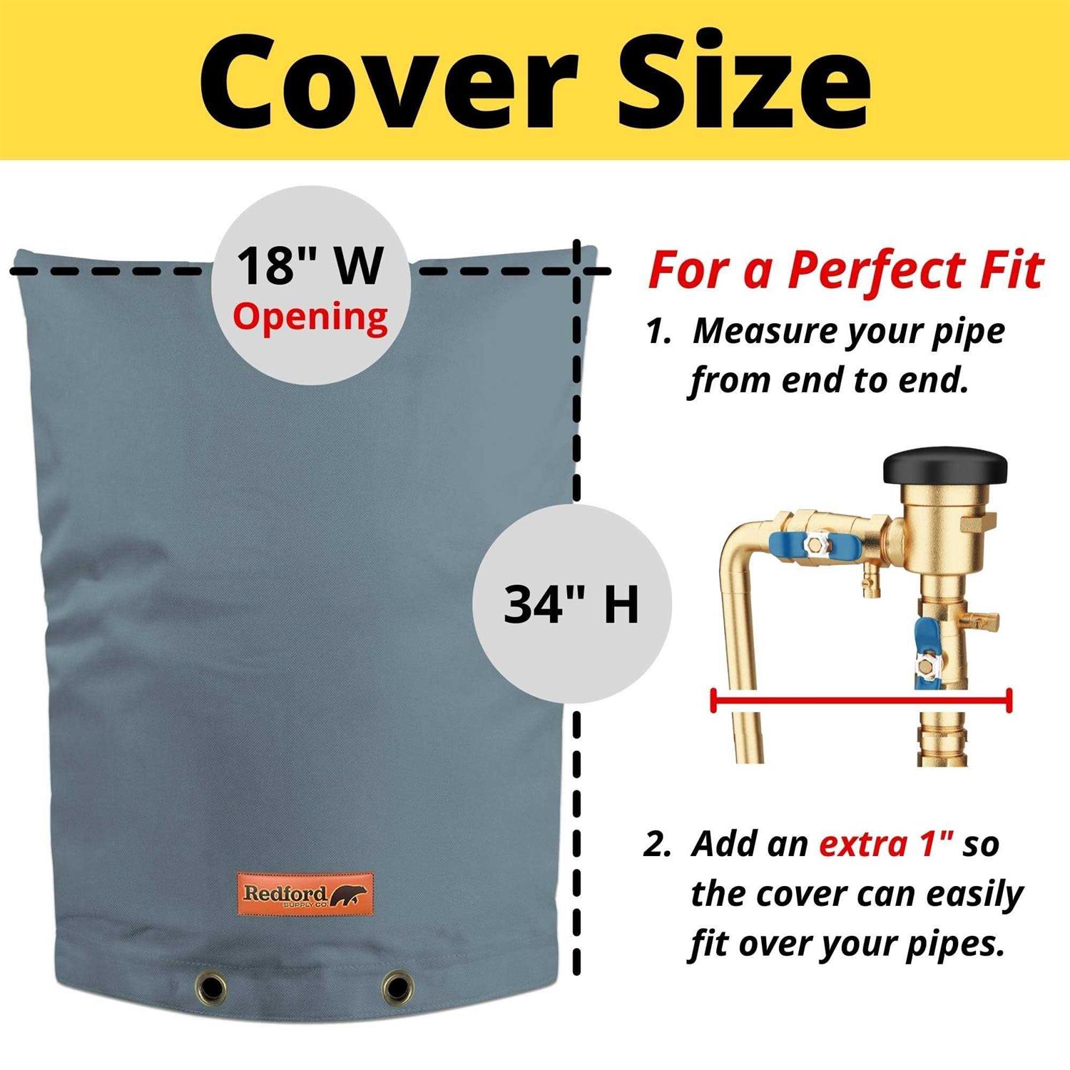 Redford Supply Co. Cold Snap Double Wall Cotton Backflow Preventer Insulation Cover - Zenithce