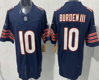 Chicago Bears #10 Luther Burden III Limited Navy FUSE Vapor Jersey - Zenithce