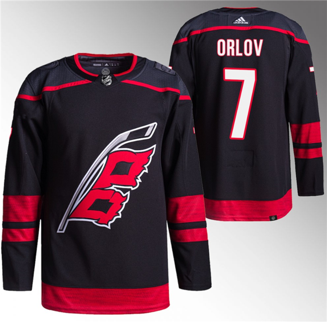 Carolina Hurricanes #7 Dmitry Orlov Black Stitched Jersey - Zenithce