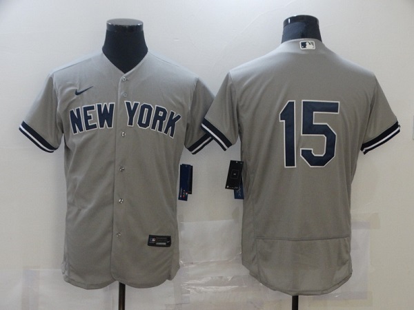 New York Yankees #15 Thurman Munson Grey Flex Base Stitched Jersey - Zenithce