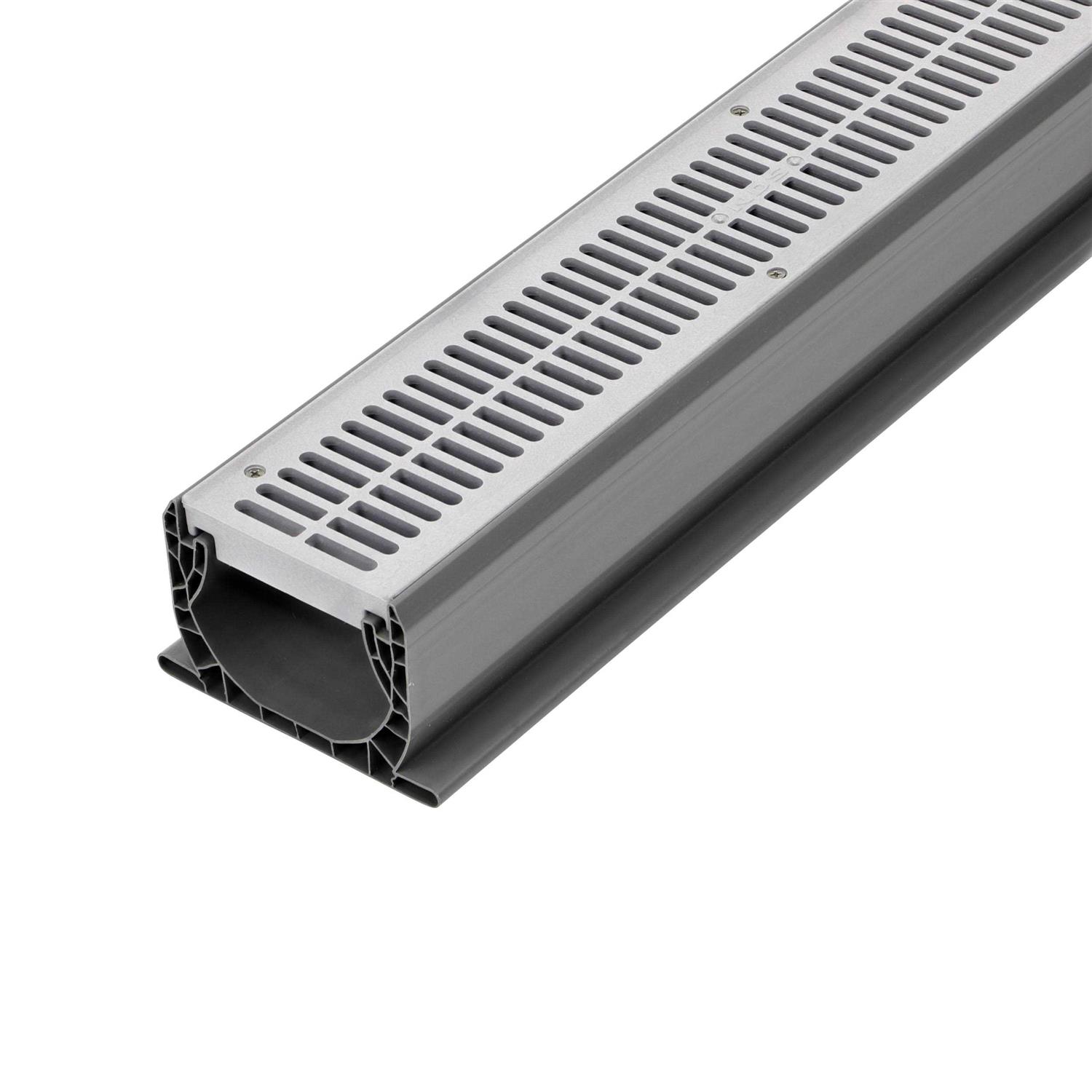 NDS Slim Channel Drains and Grates 6-ft L x 2-in W x 2-in dia Drain | 9206GKITRTL - Zenithce