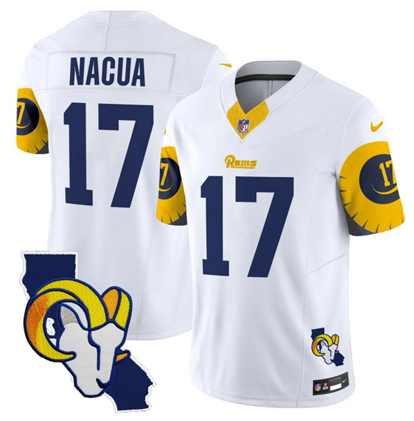 Los Angeles Rams #17 Puka Nacua White 2025 F.U.S.E. V2 Limited Stitched Jersey - Zenithce