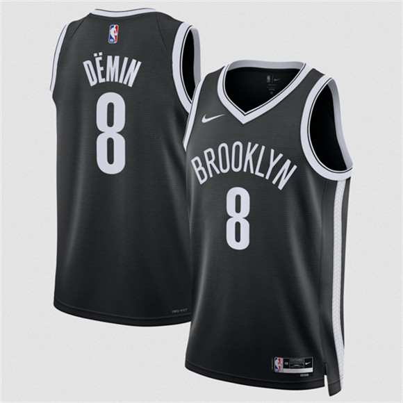 Brooklyn Nets #8 Egor D?min Black Icon Edition Stitched Jersey - Zenithce