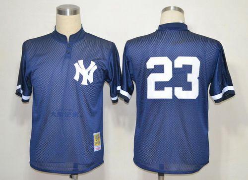 Mitchell And Ness 1995 Yankees #23 Don Mattingly Blue Throwback Stitched Jersey - Zenithce