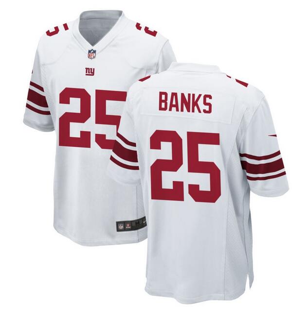 New York Giants #25 Deonte Banks White Stitched Game Jersey - Zenithce