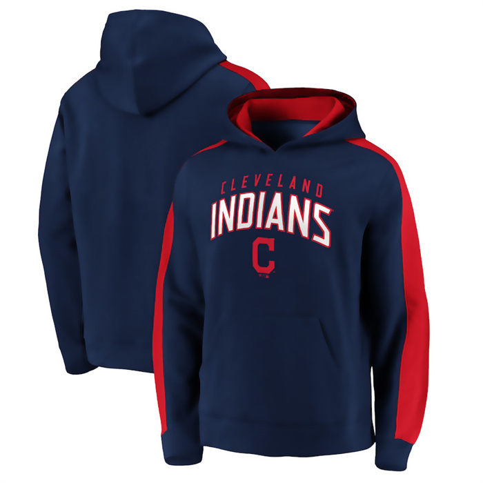 Cleveland Guardians Navy Game Time Arch Pullover Hoodie - Zenithce