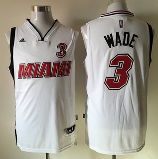 Miami Heat #3 Dwyane Wade Revolution 30 Swingman 2015-16 Retro White Jersey - Zenithce