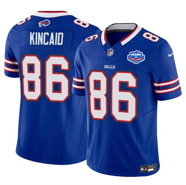Buffalo Bills #86 Dalton Kincaid Blue 2025 F.U.S.E. With Farewell Patch Vapor Untouchable Limited Stitched Jersey - Zenithce