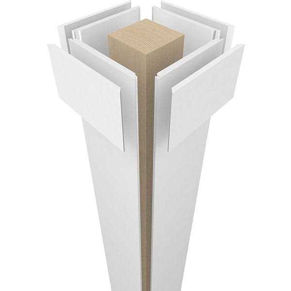 Ekena Millwork Premium Square Non-Tapered Smooth PVC Endura-Craft Column Wrap Kit - Zenithce