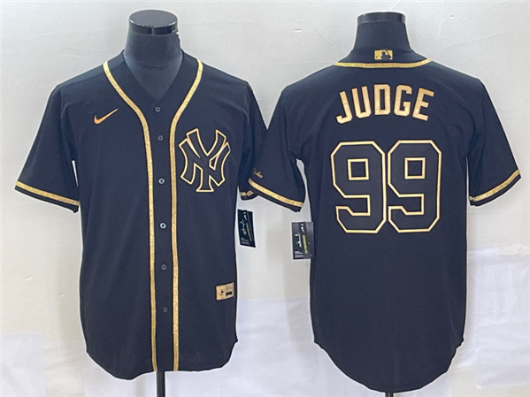 New York Yankees #99 Aaron Judge Black Gold Cool Base Stitched Jersey - Zenithce