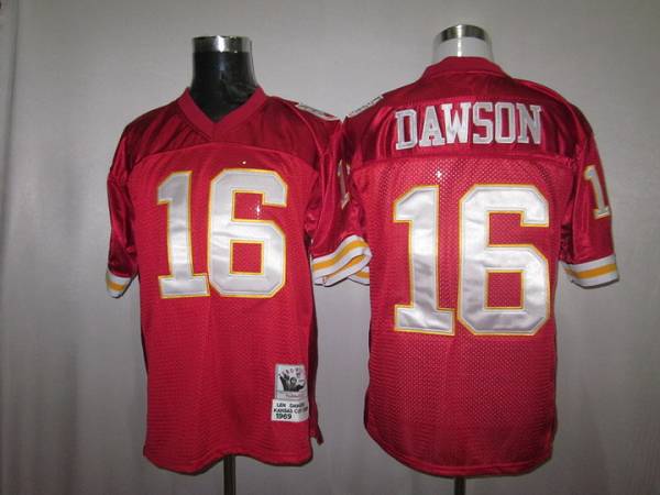 Mitchell And Ness Chiefs #16 Len Dawson Red Stitched Throwback Jersey - Zenithce