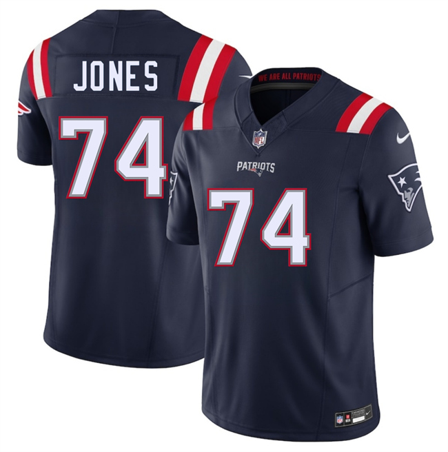 New England Patriots #74 Caleb Jones Navy 2025 F.U.S.E. Vapor Limited Stitched Jersey - Zenithce