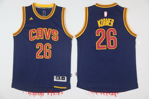 Cleveland Cavaliers #26 Kyle Korver Navy Blue adidas Revolution 30 Swingman Stitched Jersey - Zenithce