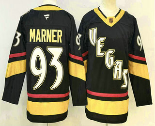 Vegas Golden Knights #93 Mitch Marner Black Reverse Retro Authentic Jersey - Zenithce