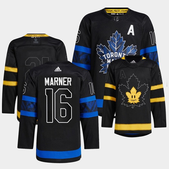 Toronto Maple Leafs Black #16 Mitchell Marner Alternate Premier Breakaway Reversible Stitched Jersey - Zenithce