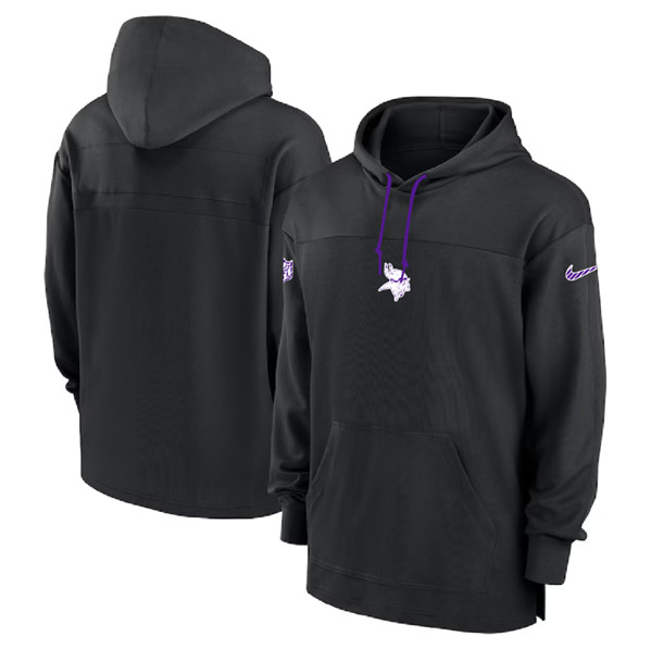 Minnesota Vikings Black Performance Pullover Hoodie - Zenithce