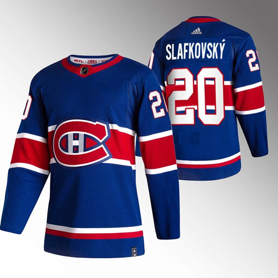 Montreal Canadiens #20 Juraj Slafkovsky Blue Stitched Jersey - Zenithce