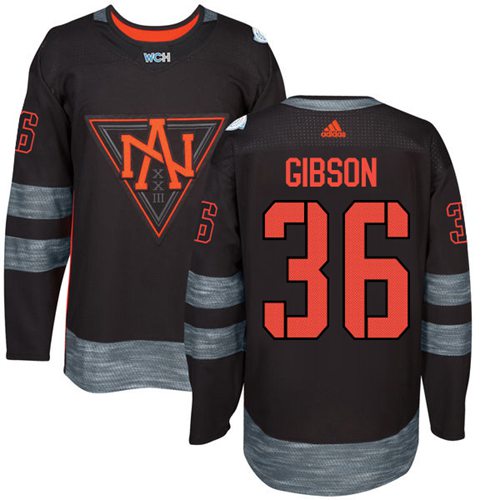 Team North America #36 John Gibson Black 2016 World Cup Stitched Jersey - Zenithce