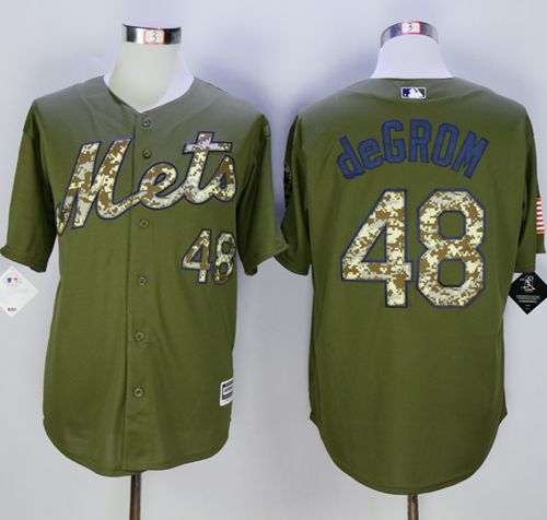 Mets #48 Jacob DeGrom Green Camo New Cool Base Stitched Jersey - Zenithce