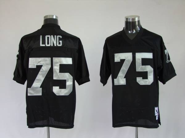 Mitchell And Ness Raiders Howie Long #75 Stitched Black Jersey - Zenithce