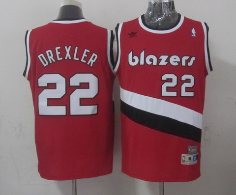 Portland Trail Blazers #22 Clyde Drexler Red Swingman Throwback Jersey - Zenithce